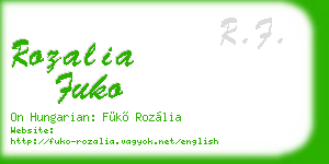 rozalia fuko business card